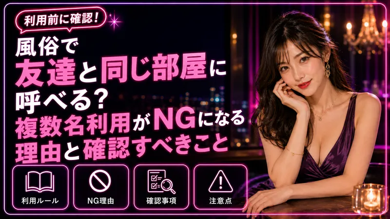 風俗で友達と同じ部屋に呼べる?複数名利用がNGになる理由と確認すべきこと