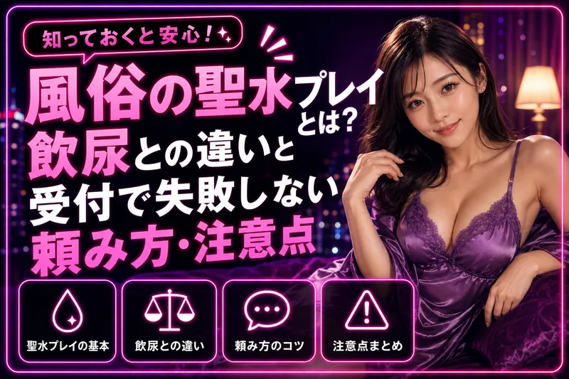 風俗の聖水プレイとは？飲尿との違いと受付で失敗しない頼み方・注意点